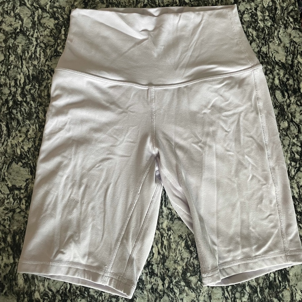 Lululemon light purple 6” biker shorts. Size 4.